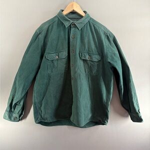 WOOLRICH Vintage Men's Flannel Button Down Shirt Jacket Chamois Long Sleeve L